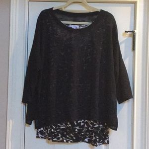 2 in 1, Sweater & attached Long Tank top